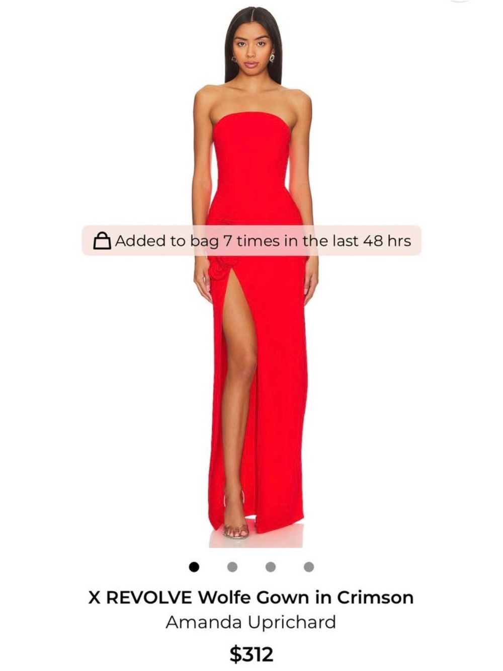 Amanda Uprichard X Revolve Wolfe Gown in Crimson from Revolve